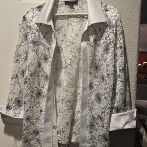 White R & M Richards Evening wear sleeveless top and jacket